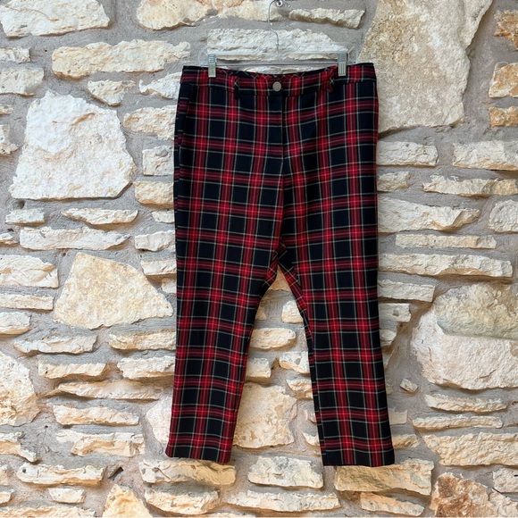 Asos Pimkie tartan print plaid trousers M - Picture 5 of 9